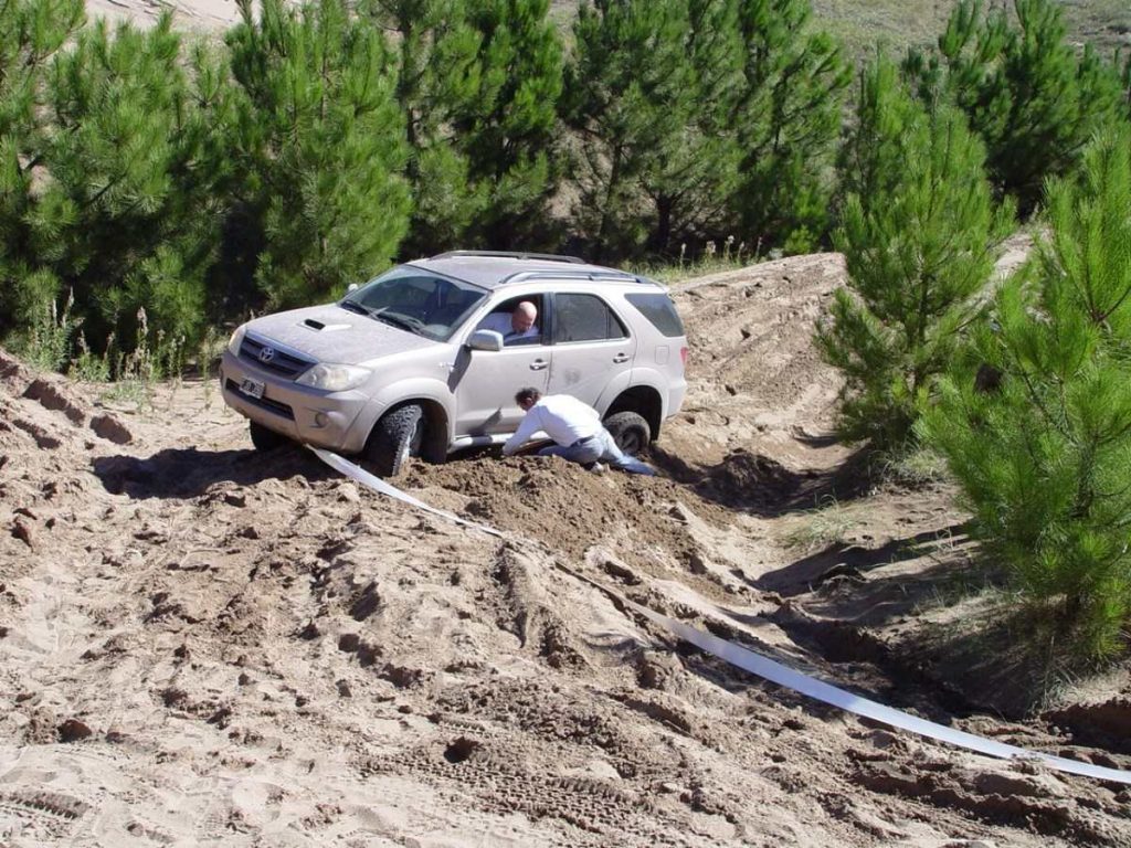 rescate con eslinga arena